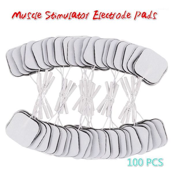 

20p/50p 5x5cm muscle stimulator electrode pads non-woven fabric self adhesive replacement pads for tens digital therapy machine1