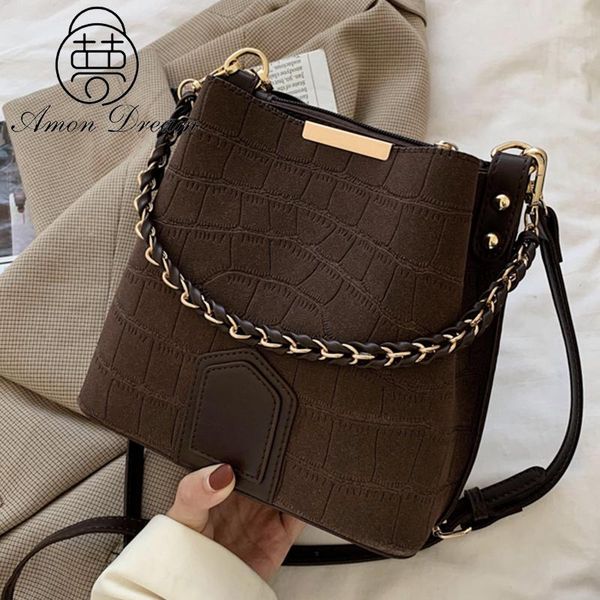 

shoulder bags stone pattern matte+pu leather for women 2021 fashion chain handle ladies crossbody bag handbags