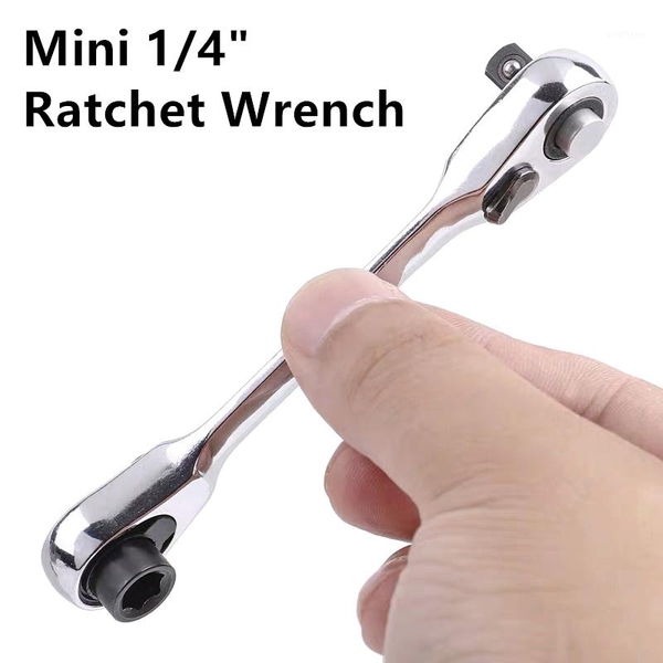 

ci1pcs 1/4"mini 72 teeth ratchet wrench batch head handle small socket wrench double-ended torque spanner repair tools1