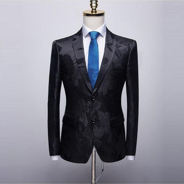 

new arrival luxury men blazer slim fit mens black burgundy blazer 4xl man casual suit jacket, White;black