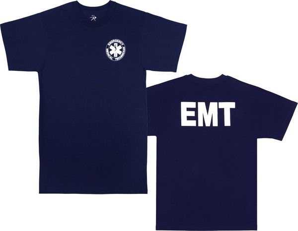 

new fashion men's short sleeve navy blue emt paramedic double sided t-shirt funny casual tee shirts sport hooded sweatshirt hoodie