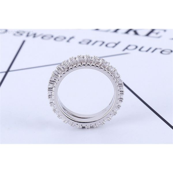 

men and women spin turn european rings fashion zircon couples ring mix size 6# to 9#, Silver
