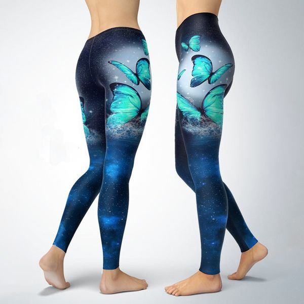 

new fashion 5xl 3d butterfly plus size leggings high waisted sweatpants woman pants holographic workout legging trouesrs 201202, Black