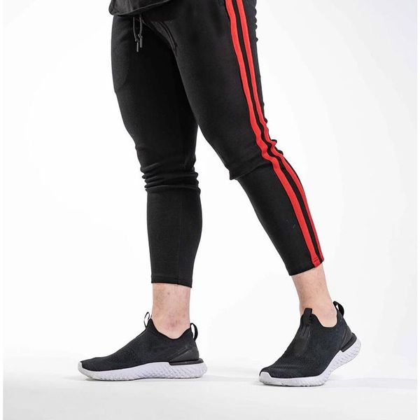 

новые спортивные брюки для мужчин бегуны sweatpants спортом бег тренировки обучение брюки мужской моды тренажерный зал фитнес хлопковые штан, Black;blue