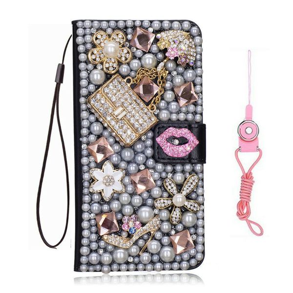 

роскошный алмазный чехол bling rhinestone для sony xperia xà2 ультра plus xz3 xz2 ace l3 l2 раскладушки кожи с 2 планками # a