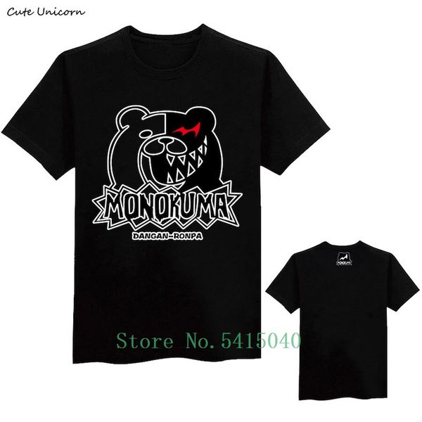 

dangan ronpa t shirt плюс размер monokuma тенниски мужские kawaii одежда топы тис футболки мальчиков 100% хлопка спорта с капюшоном hoodie