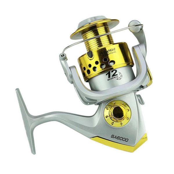 

yumoshi 12bb 5,5: 1 передаточное отношение spinning reel рыбалка складные ручки рыболовные катушки 1000-7000 серии head half metal spinning