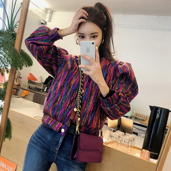 

chromatic cashmere women jacket coat 2020 spring single breasted long sleeve casual slim outerwear, Black;brown