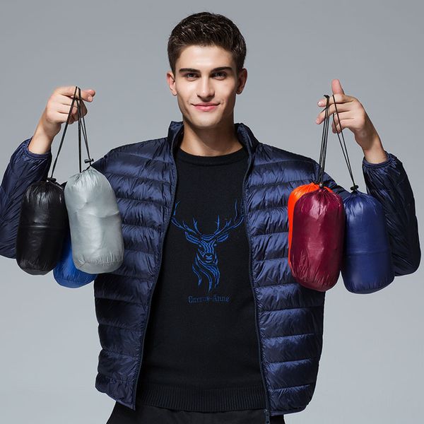 

autumn and winter men's light down jacket for men, Black