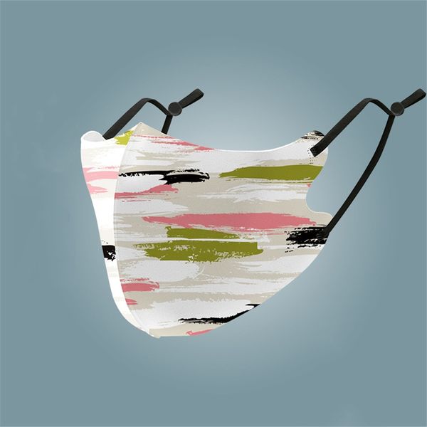 

face maskprinted ice silk adultsfashion masks outdoor anti dust washable mouth mask cover#291, Black