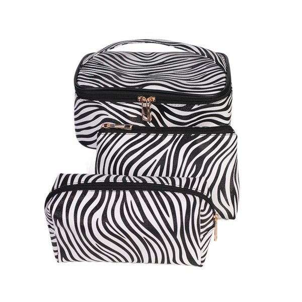 

hbp portable women lady cosmetic bag make up bag 3pcs set waterproof customized logo handbag tote bag purses wholesale