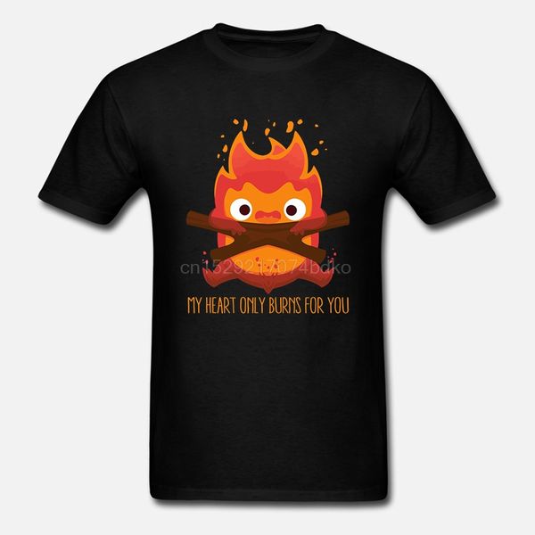

new the fire demon calcifer howl moving castle studio ghibli men casual harajuku camiset hoodie designers t shirts sweatshirt