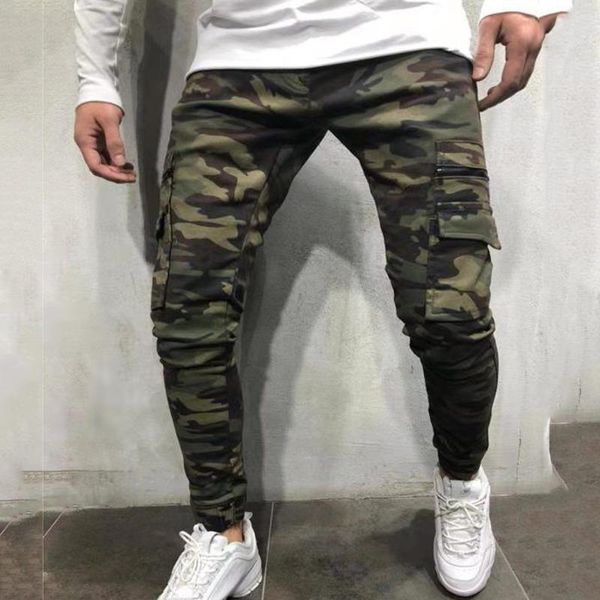 

новые джинсы стиля мода качества высокого случайные джинсы для мужчин мульти-карман маленьких ног длинных маскировочных халатов, Blue