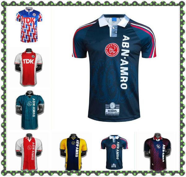 

1997 1998 ajax выезд ретро футбол джерси 97 98 laudrup litmanen f.de booer sibon turpijn винтажная классическая футболка, Black;yellow