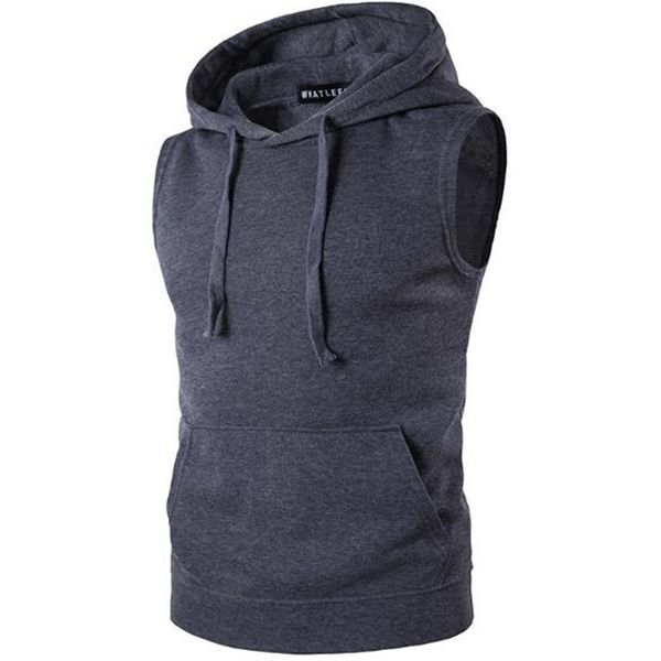 

2021 's for men in sweatshirt cotton hat with no sleeves from the hip hop pullover mode hoodies wgqj, Black