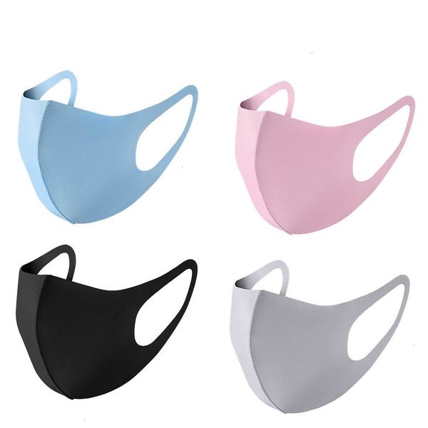 

cover and mouth kid face mask 4 colors dustproof washable reusable ice silk cotton masks tools wholesale