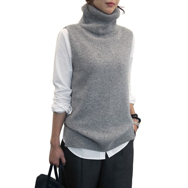 

2021 new women's sweater, knitted or crocheted, cashmere wool angora rabbit high-end slit collar waistcoat, waistcoat 3qj3, White;black