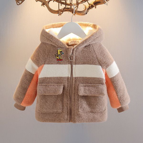 

m8winter plush clothes, little boys' mink children's coat, baby's thickened warm cotton padded jacket, korean 9vip, Blue;gray