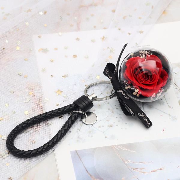 

decorative flowers & wreaths preserved roses glass dome decoration fresh rose in vase wood block wedding unique gift1