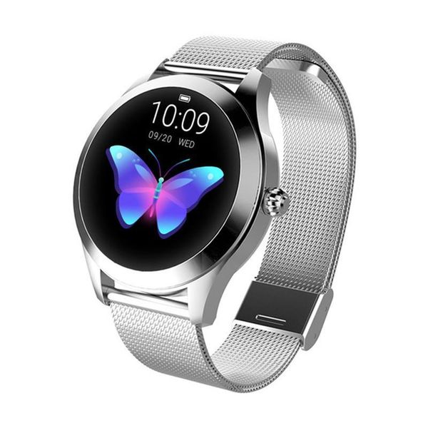 

kw10 smart watch women ip68 waterproof heart rate monitoring sleep monitoring bluetooth for android ios fitness bracelet sport smartwatch, Slivery;brown