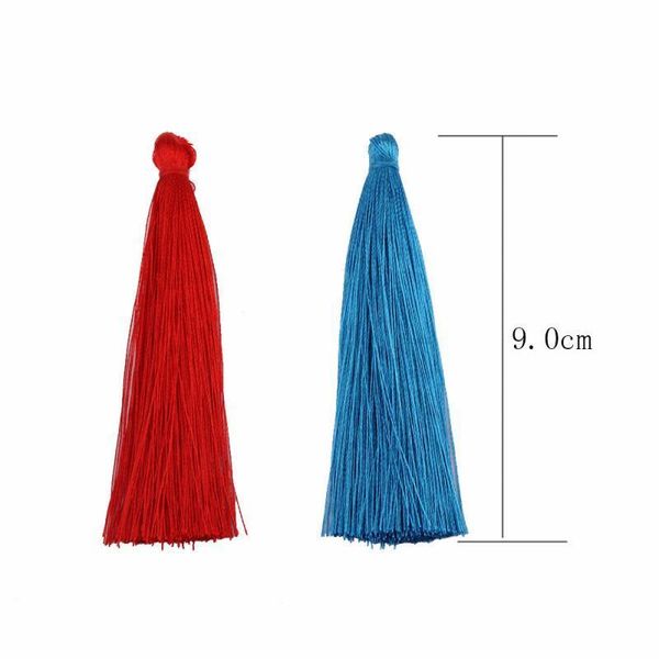 

20pcs 9cm colorful polyester tassel diy pendant curtain garment home textile making fringe trim craft tassels sewing accessories h sqcaye