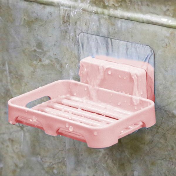 

seamless paste wall soap box kitchen non-slip drain soap sponge storage holder bathroom simple style cosmetic storage rack q bbyxas
