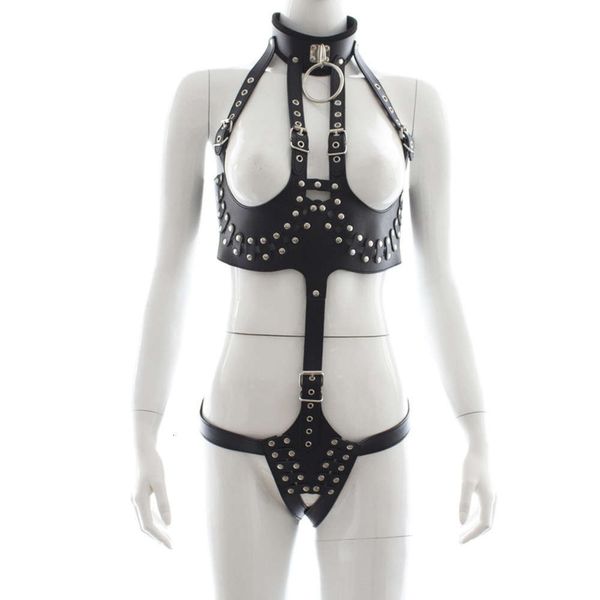 

corset leather crotch bound queen's drs erotic underwear goods stage night wear, Black;white