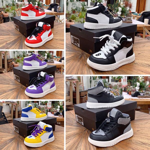 

2020 wholesale children running shoes sport sneaker 1 boy girl young kid sport sneaker size 28-35, Black