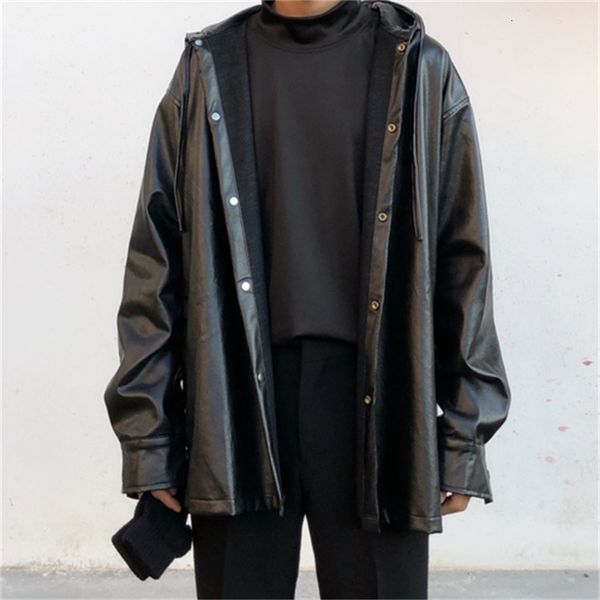 

spring autumn pocket with single hoodie breasted loose black outerwear female plutonium jacket vg01
