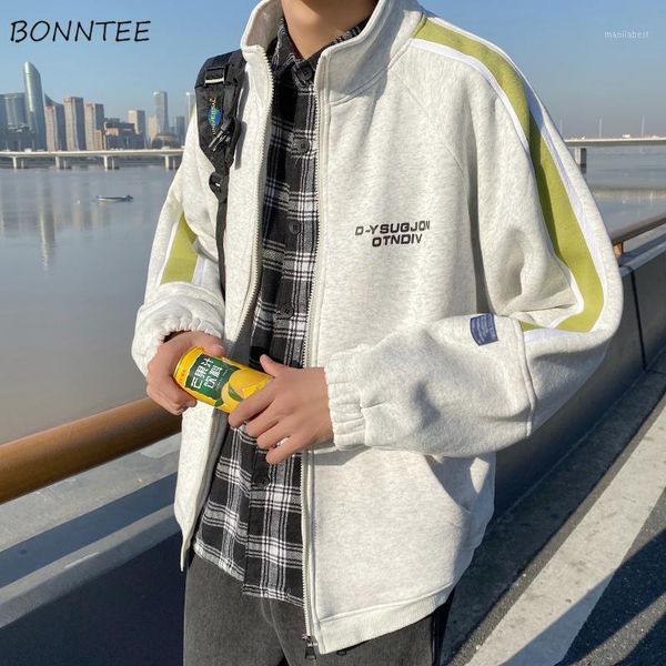 

jackets men thickening winter couple windbreak loose streetwear zip up cardigan tracksuits daily mens bomber jacket loose1, Black;brown