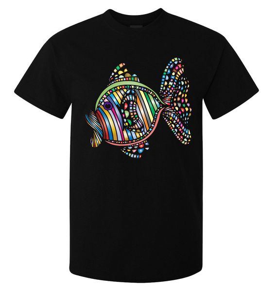 

abstract colorful fish nature artwork men's woman's available black cartoon men new fashion sport hooded sweatshirt hoodie t shirt