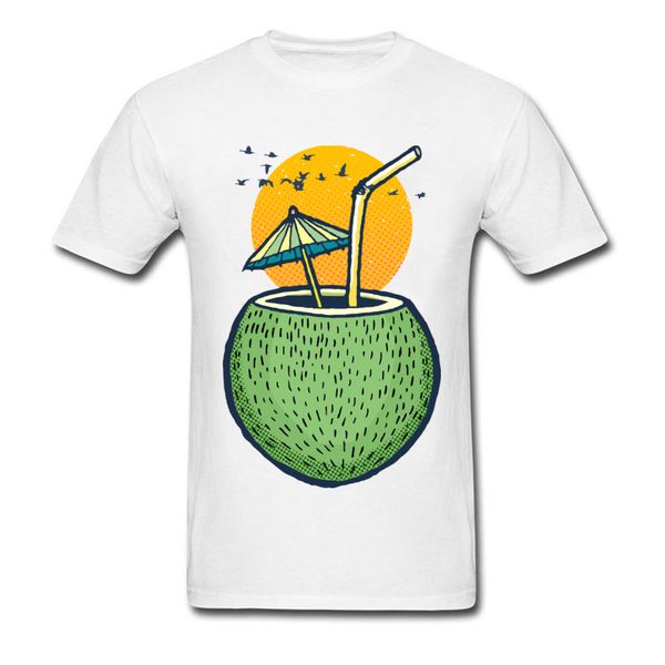 

sport picture tshirt men summer sunset beach fresh coconut water t shirts custom male short sleeve slim fitted brand t-shirt