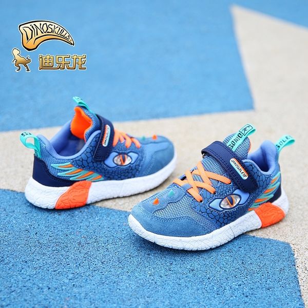 

dinoskulls new kids shoes boys glowing sneakers dinosaur 5 children's tennis led light autumn mesh breathable toddler shoes y201028, Black