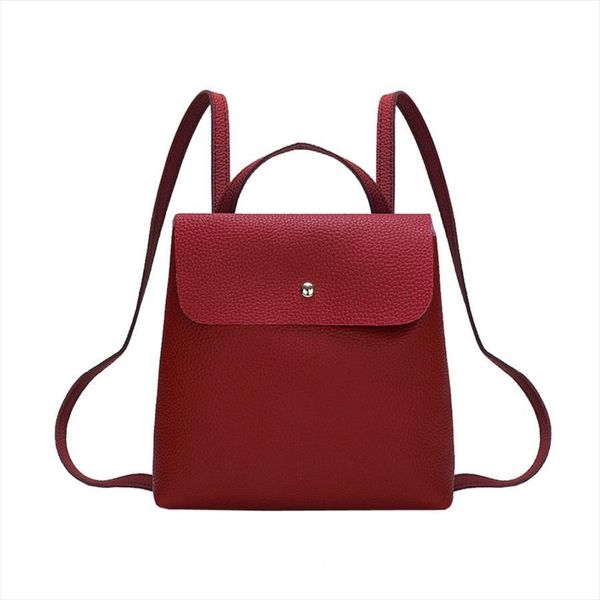 

2019 new wallet women big capacity three fold lady purses scrub leather female wallets carteira feminina, Red;black