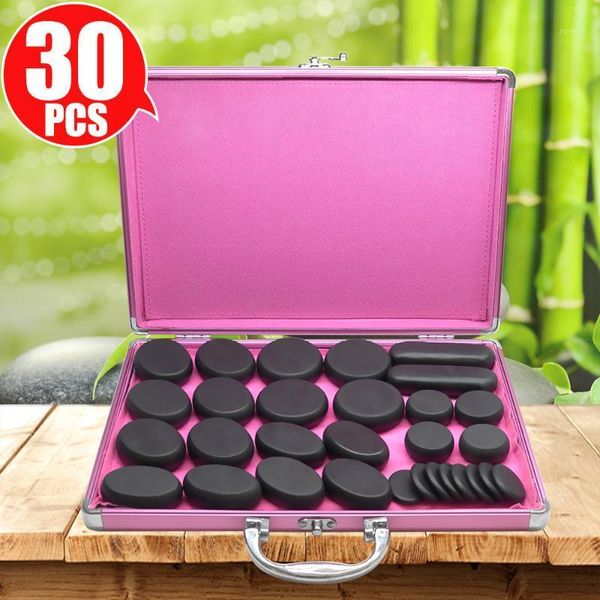 

electric massagers stone massage set heater box relieve stress back pain health care acupressure lava basalt stones for healthcare1