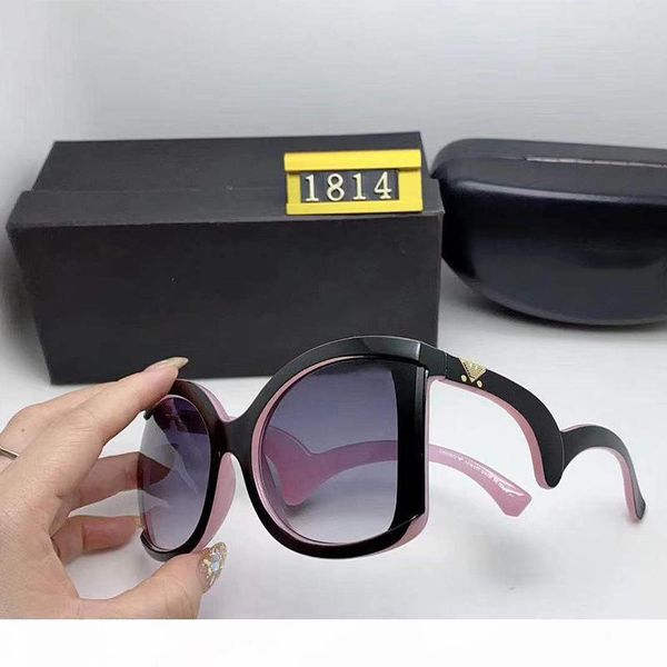 

2020 new designer sunglasses luxury fashion brand for woman glasses driving uv adumbral with box logo new sunglasses 1814, White;black