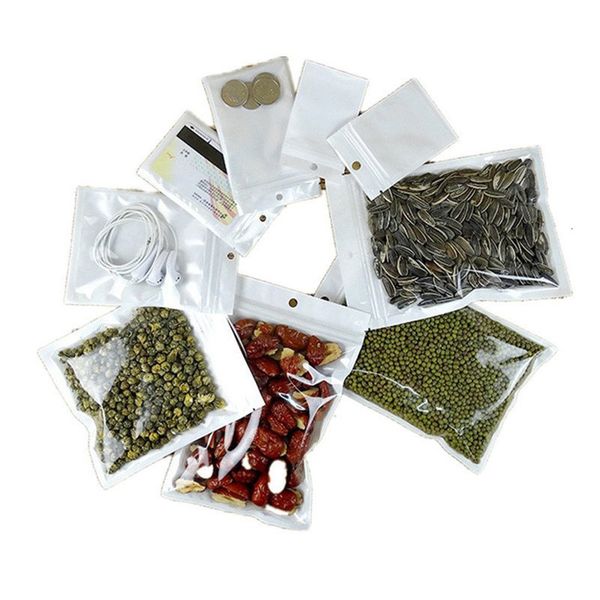 

white reusable plastic zipper for coffee tea food storage wrap bags gift pouch