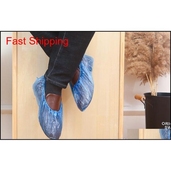 

100 disposable plastic shoe cover indoor household wear - resistant dust - proof shoe cover non-woven qylcqo bde_luck
