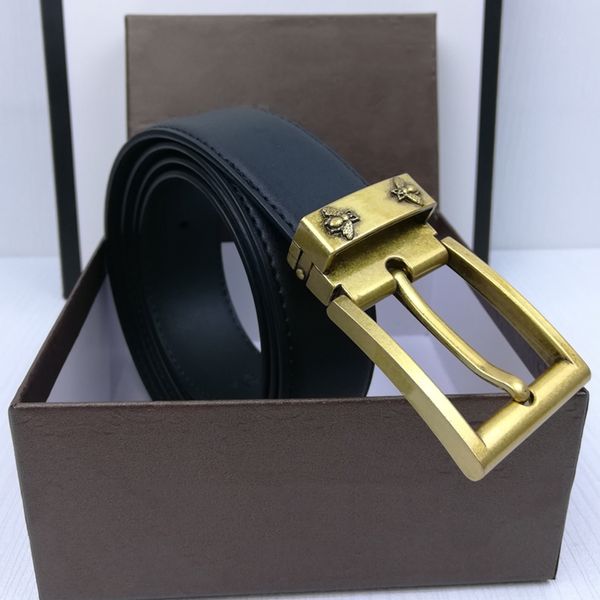 

luxury designer mens belt for womens bee alloy retro needle buckle belt brand designers fashion classic belts 3.4cm wide, Black;brown
