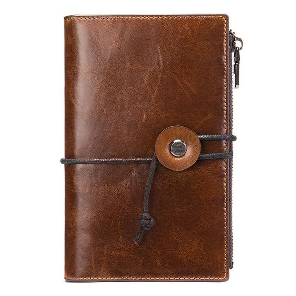 

genuine cow leather wallet men hasp design short purse with passport p holder for male clutch wallets, Red;black