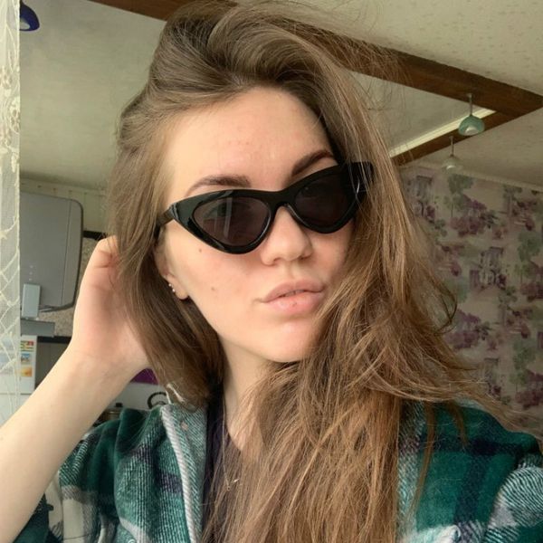 

mirror 2020 brand women cat designer eye sunglasses black triangle sun glasses female lens shades for ladies eyewear uv400