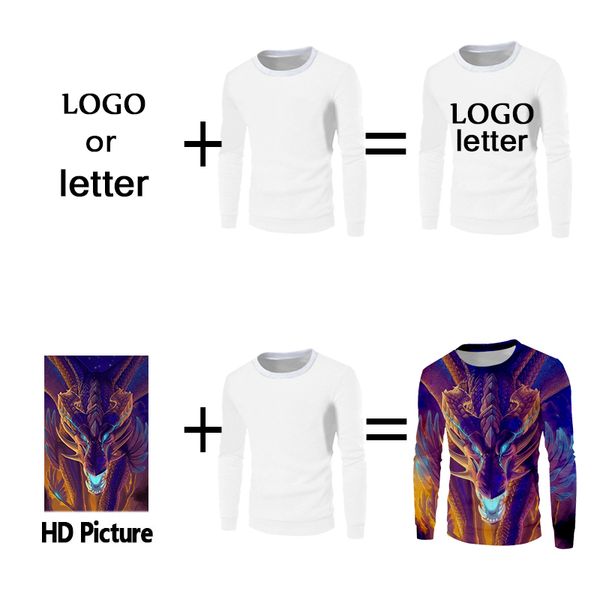

ogkb dropshipping customized diy your own design printing 3d sweatshirts personalized hoodies women hiphop punk crewneck sweats