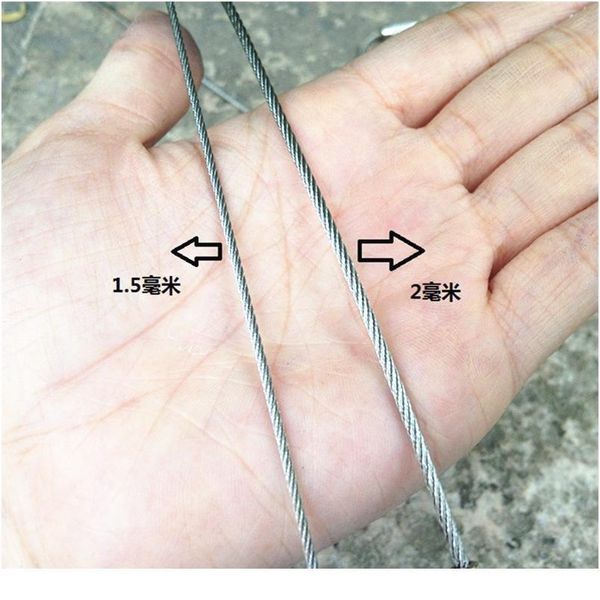 

30cm edc keychain tag rope stainless steel color wire cable loop screw lock gadget ring key keyring circle camp hang jlleld