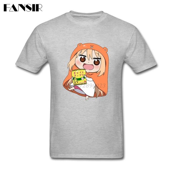 

big size umaru chan eating japanese anime himouto amazing male short sleeve custom brand clothing sport hooded sweatshirt hoodie men t shirt