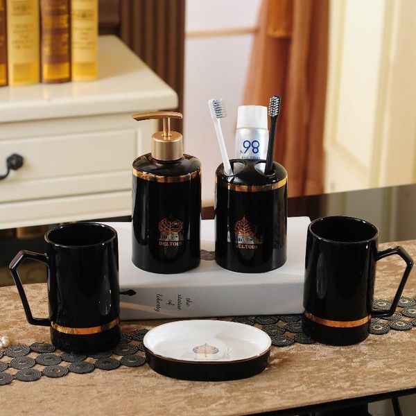 

bathroom accessories set ceramic soap dispensers toothbrush holder gargle cups soap dish with tray 5 6 set wedding gifts qylnkh mywjqq