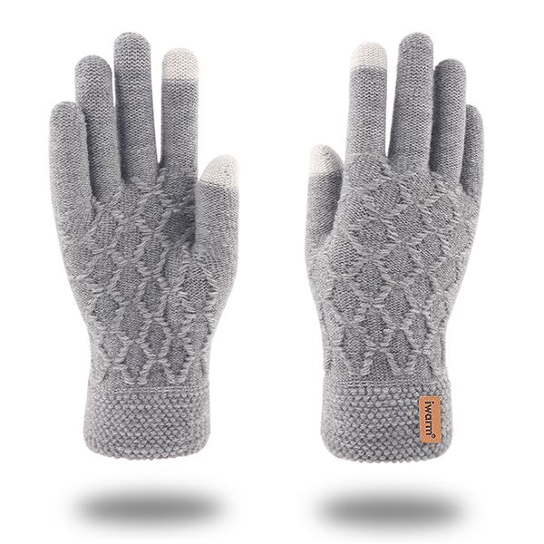 

iwarm winter men' autumn touch screen keep warm knited gloves mitted, Blue;gray