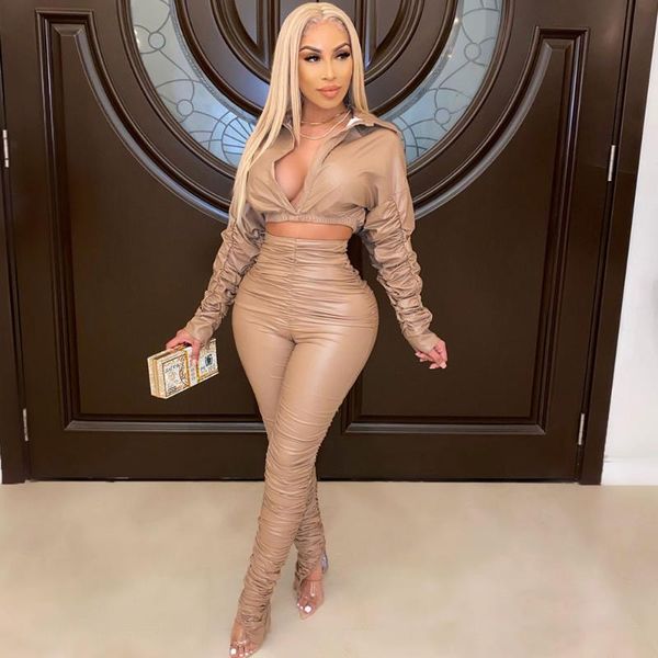 

sexy pu искусственной кожи двух частей на нарядов для женщин день рождения ночной клуб сопоставление наборы наборах урожая верхняя щель штаб, Gray