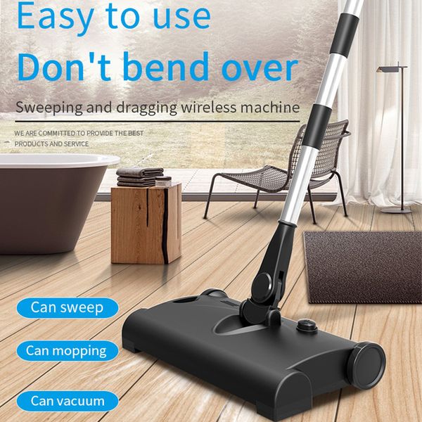 

wireless electric floor mop vacuum cleaner home robot vacuum cleaner sweeping machine 2 in 1 push dry wet sweeper mop ing