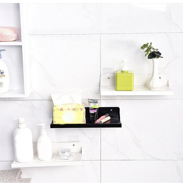 

bathroom shelf plastic super load-bearing toiletries bath mobile phone holder punching kitchen storage rack