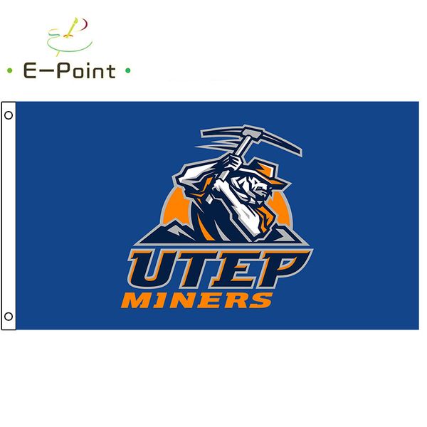 NCAA Utep Шахтеры флаг 3 * 5 футов (90 см * 150 см) полиэстер флага баннер украшения летающие дома сад флаг праздничные подарки